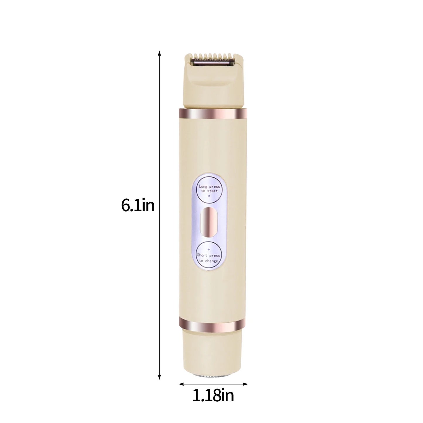 Electric Shaver for Women Bikini Legs Underarm Public Hairs Rechargeable Trimmer, Lady Razor USB Rechargeable Hair Removal with Ceramic Blades Dual Head Design Shaver, Grooming