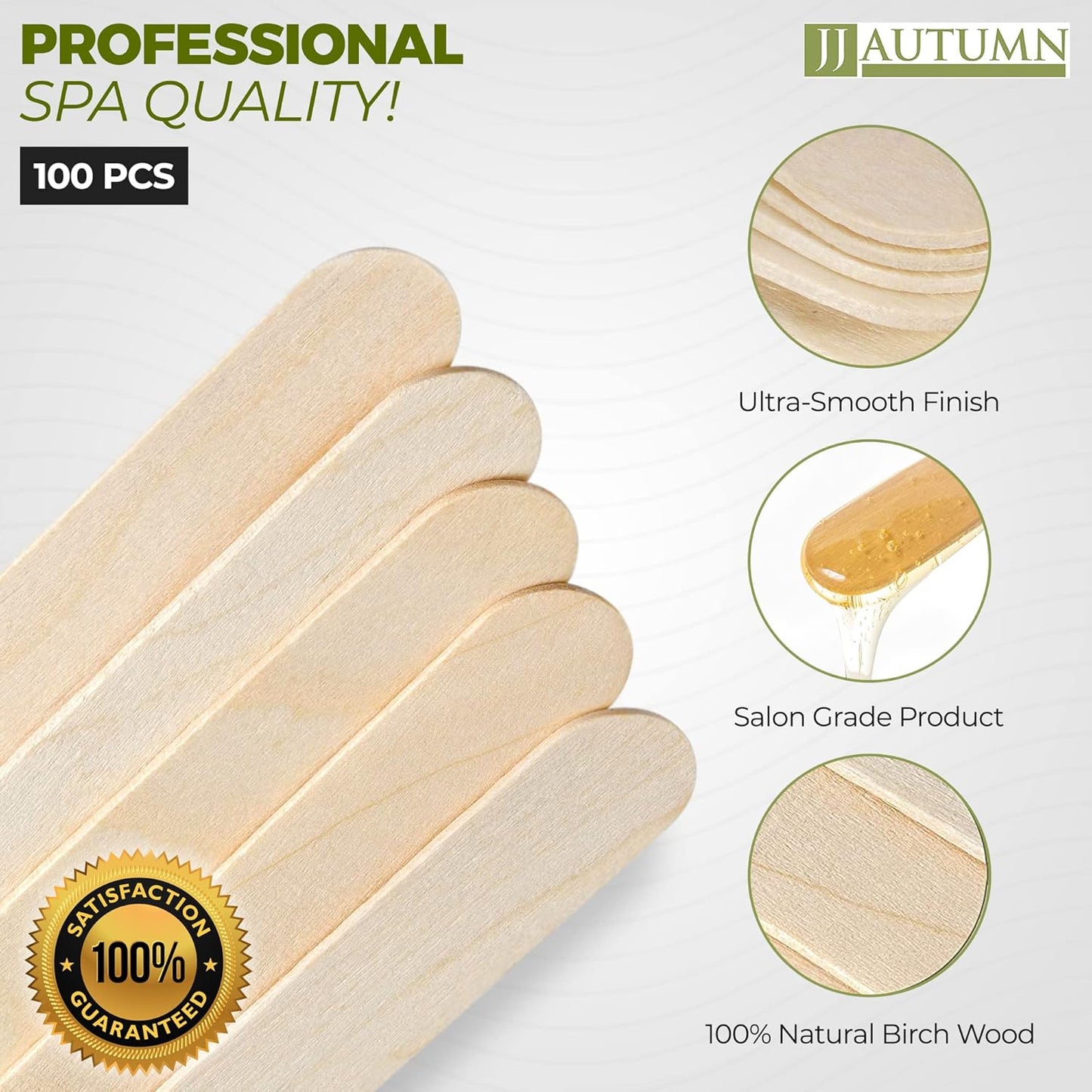 Wooden Wax Sticks for Hair Removal 100 Pcs Large Wood Popsicle Sticks for Waxing Tongue Depressor Wood Stick Wood Craft Supplies 6 Inch Wax Applicator