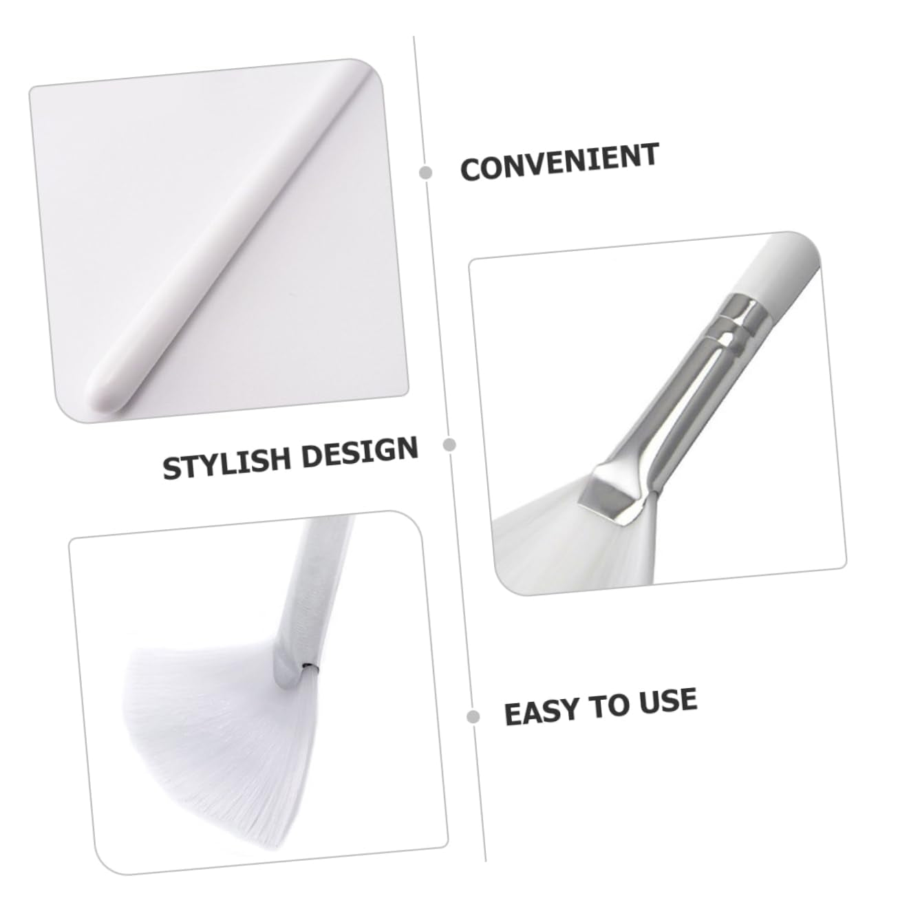 6Pcs Fan-Shaped Facial Mud Mask Applicators Ergonomic Skincare Brush for Even Application Soft Flexible Bristles for Comfortable Use for Masks and Cosmetics