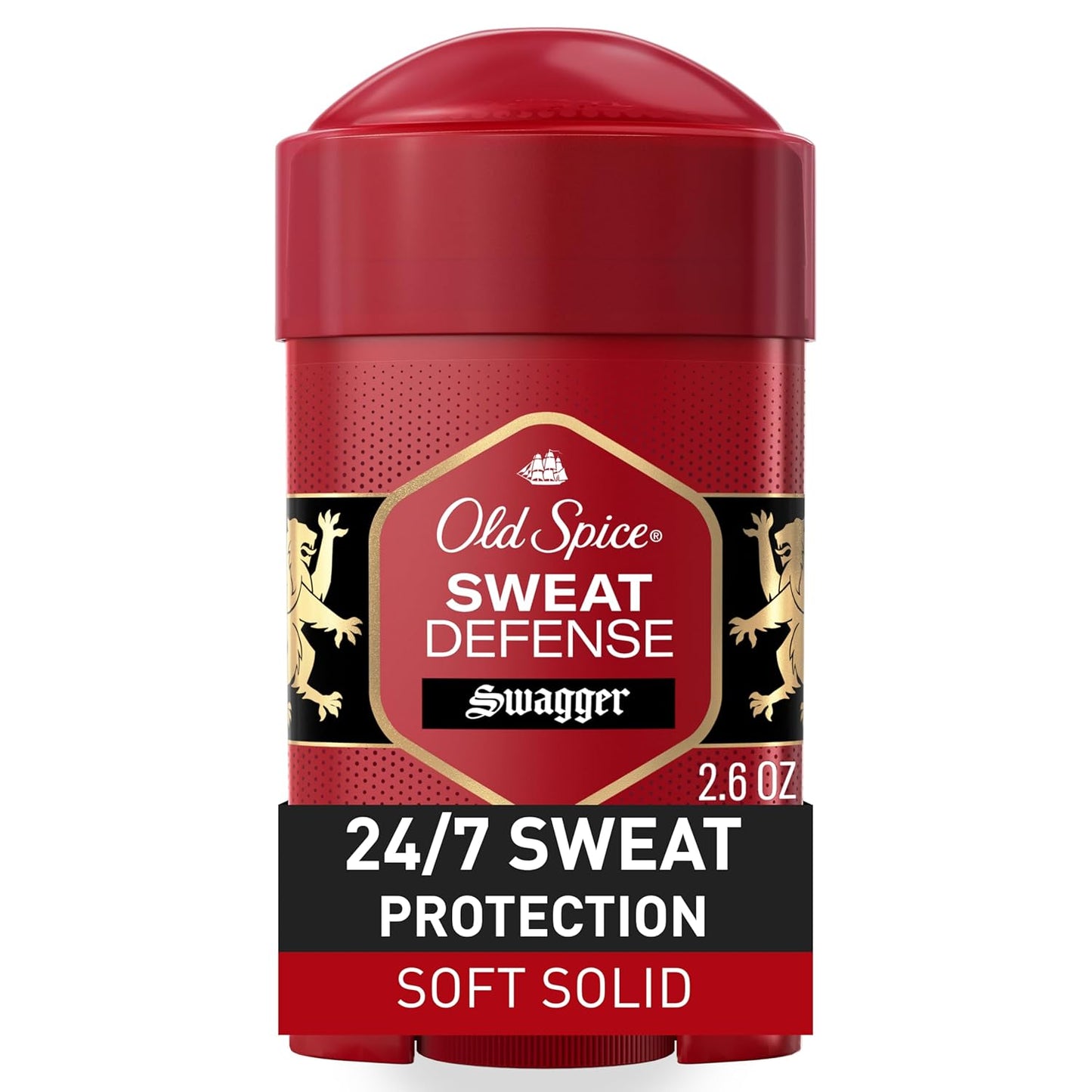 Sweat Defense Antiperspirant & Deodorant for Men, 24/7 Ultimate Sweat Protection, Long Lasting Scent, Soft Solid, Swagger with Cedarwood Scent, 2.6 Oz