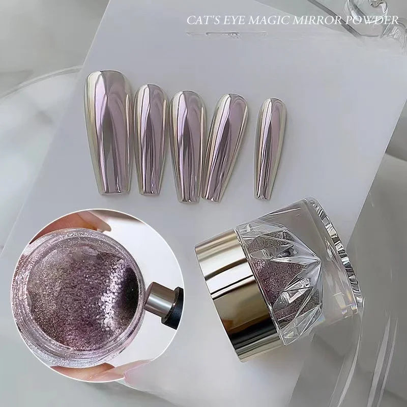 Moonlight Magic Mirror Powder Magnetic Mirror Cat Eye Nail Powder Matching DIY Nail Art Decoration Chrome Nail Salon Exclusive