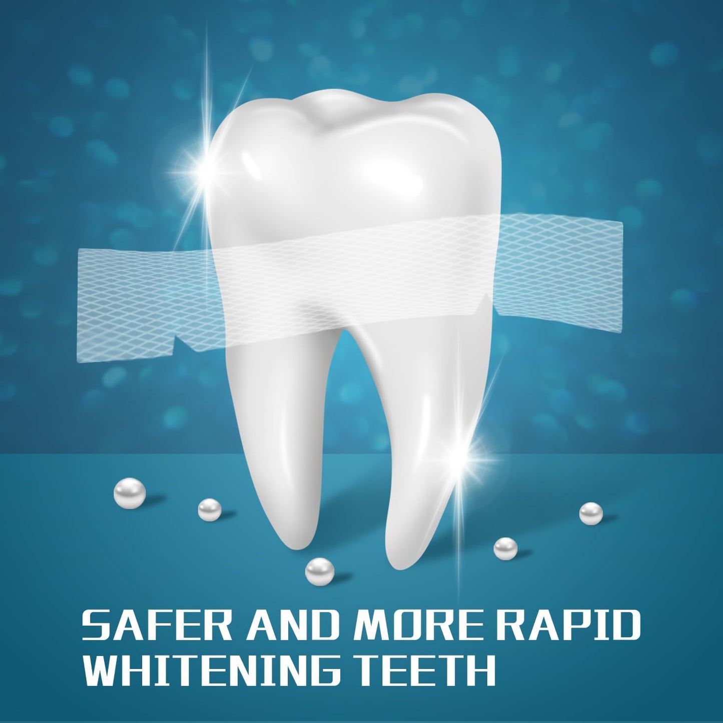 Teeth Whitening Strip 14 Treatments - Whitening Strips for Sensitive People, Fast Remove Smoking, Coffee, Wine Stains, Teeth Brightening Kit Pack of 28 Non-Slip Strips