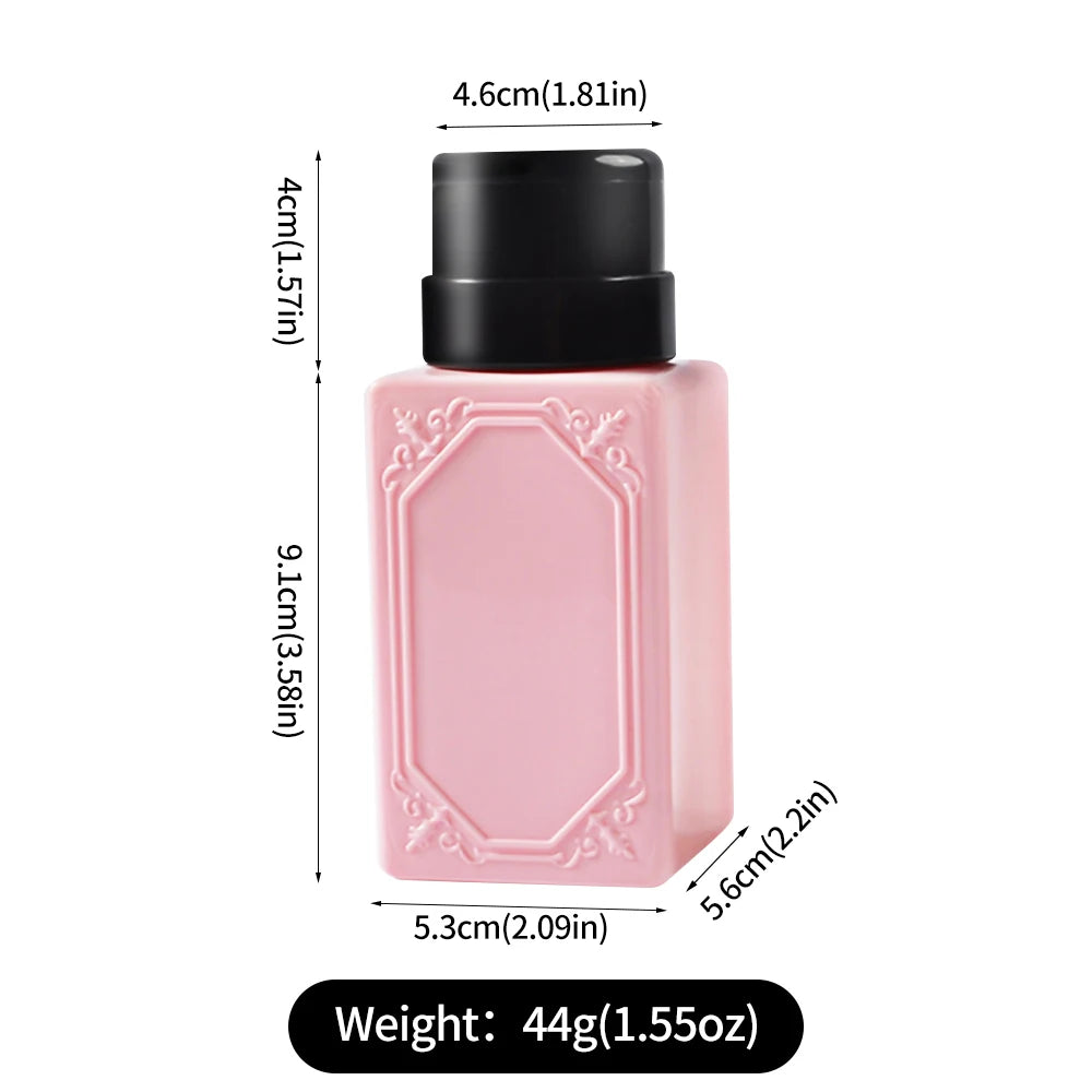 230Ml Nail Art Press Bottle Nail Refillable Bottles Empty Press Pump Dispenser Nail Polish Remover Cleaner Makeup Bottle Tools (