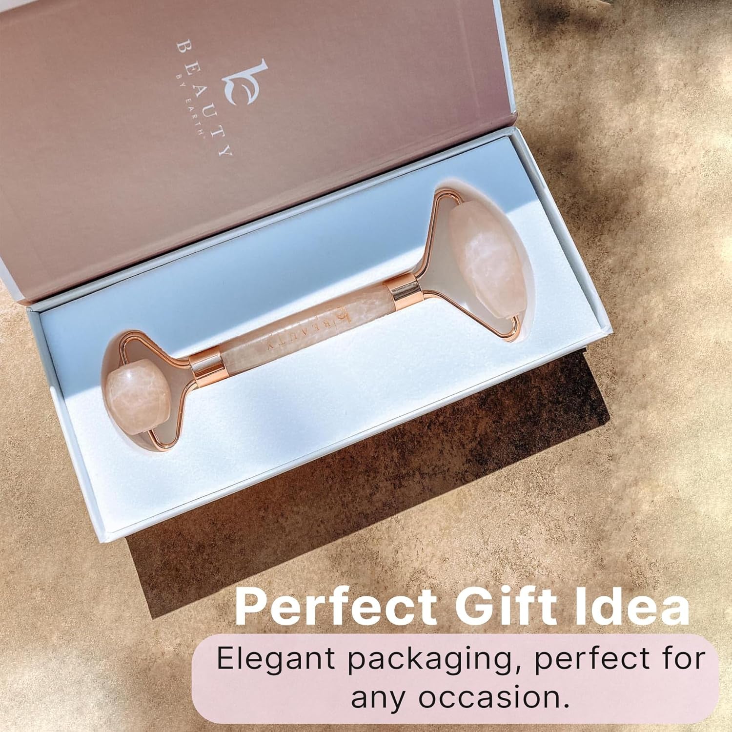 Rose Quartz Face Roller - Relaxation Gifts for Women, Skin Care Tools for Fine Lines and Wrinkles, Teenage Girl Gifts, Beauty Gift Ideas, Face Massager Tools, Facial Tool, Self Care Gift for Women