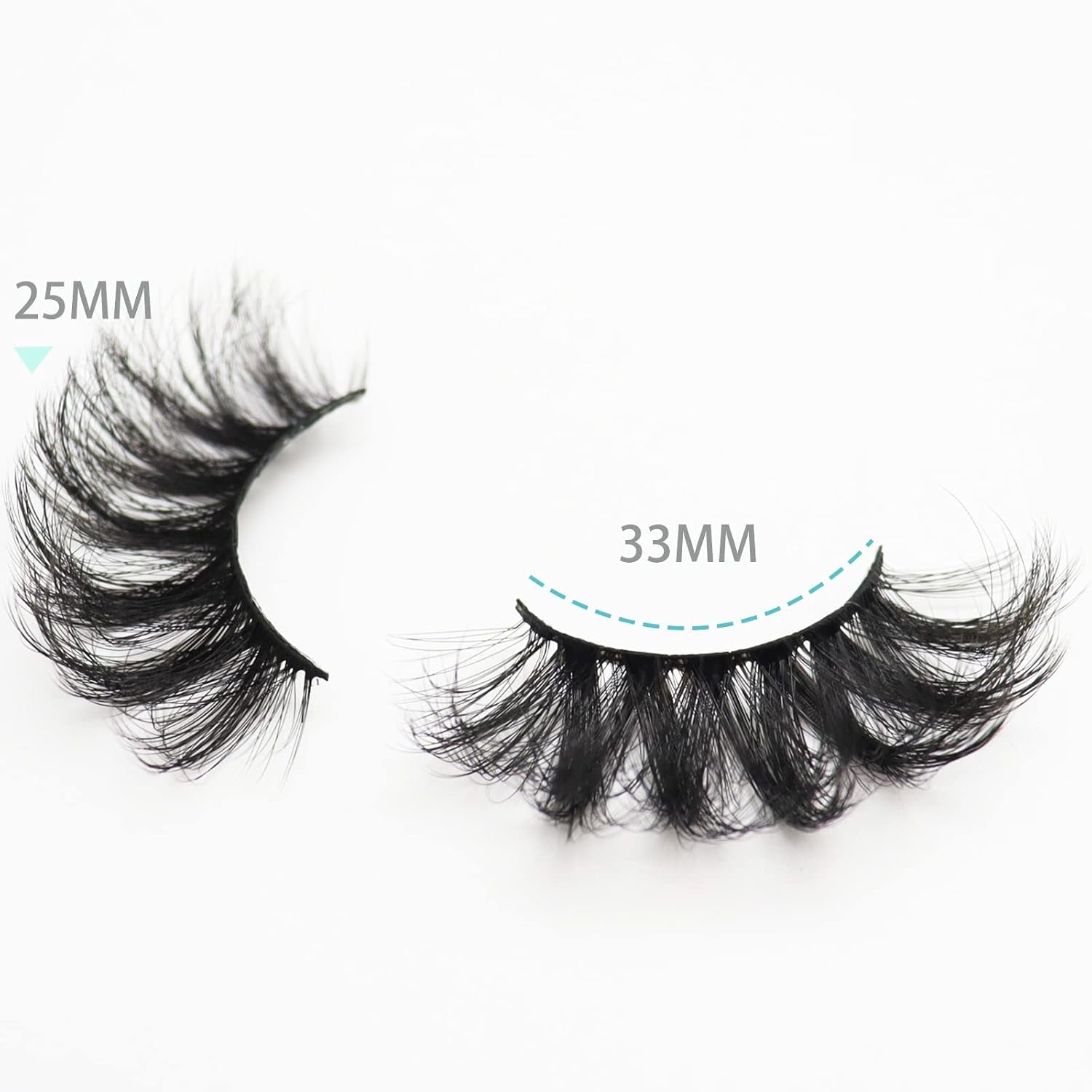 False Eyelashes 25Mm Lashes Wispy Long 8D Mink Lashes Dramatic Volume Fluffy Eye Lashes Pack for Women 7Pairs Soft Reusable Fake Eyelashes